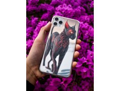 Coque Lynx tribal en gel pour iPhone 15 Pro