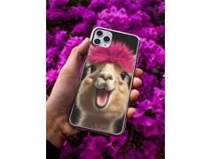 Coque Crazy lama rugissant en gel pour iPhone 15 Pro