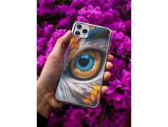 Coque Eye bleu en gel pour iPhone 15 Pro