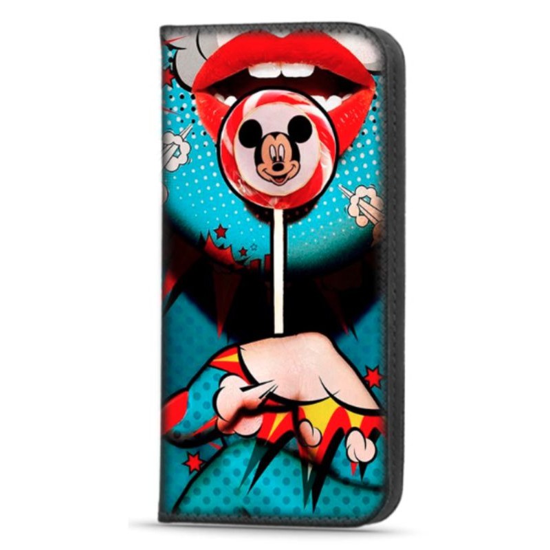 Etui portefeuille sucette souris pour iPhone 15