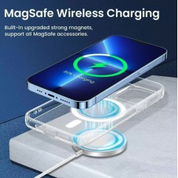 Coque transparente compatible Magsafe pour iPhone 15