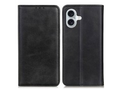 Etui portefeuille noir pour iPhone 16 Plus