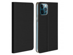 Etui cuir noir portefeuille iPhone 16 Pro