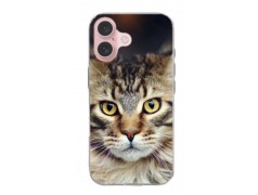 Coque Chat en gel pour iPhone 16