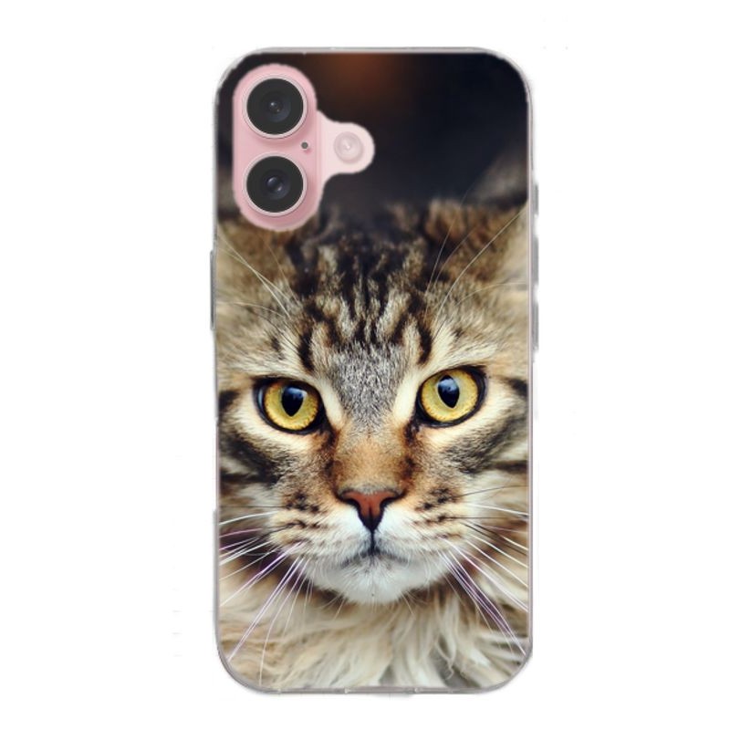 Coque Chat en gel pour iPhone 16