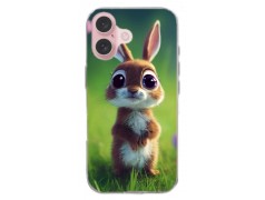 Coque souple lapin en gel pour iPhone 16