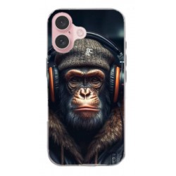 Coque souple Monkey en gel pour iPhone 16