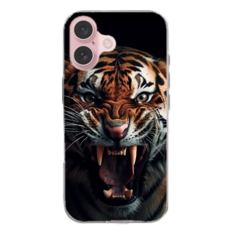 Coque souple Tigre en gel pour iPhone 16