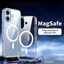 Coque transparente compatible Magsafe pour iPhone 16