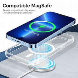 Coque transparente compatible Magsafe pour iPhone 16