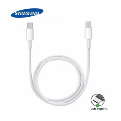 Câble original et certifie SAMSUNG USB-C vers USB-C blanc